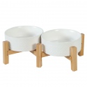 Zolux Keramo Duo - white ceramic bowl 2 x 300ml